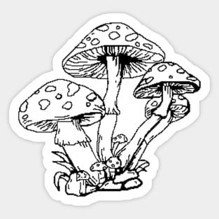 Toadstool Mushrooms Sticker